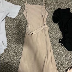 tan dress